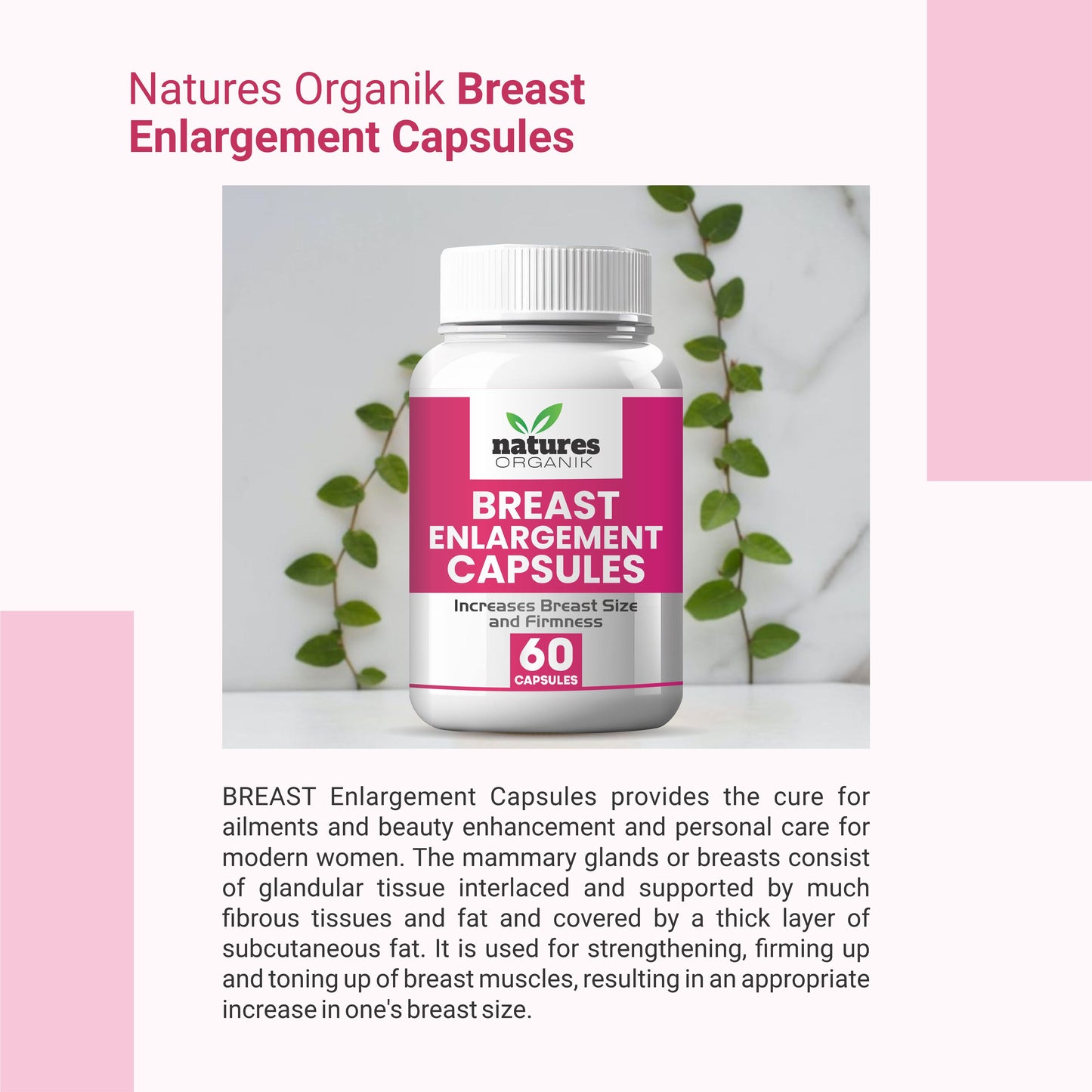 Natures Organik Breast Enlargement 60 Capsules