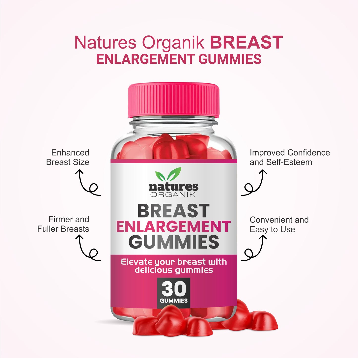 Natures Organik Breast Enlargement 30 Gummies