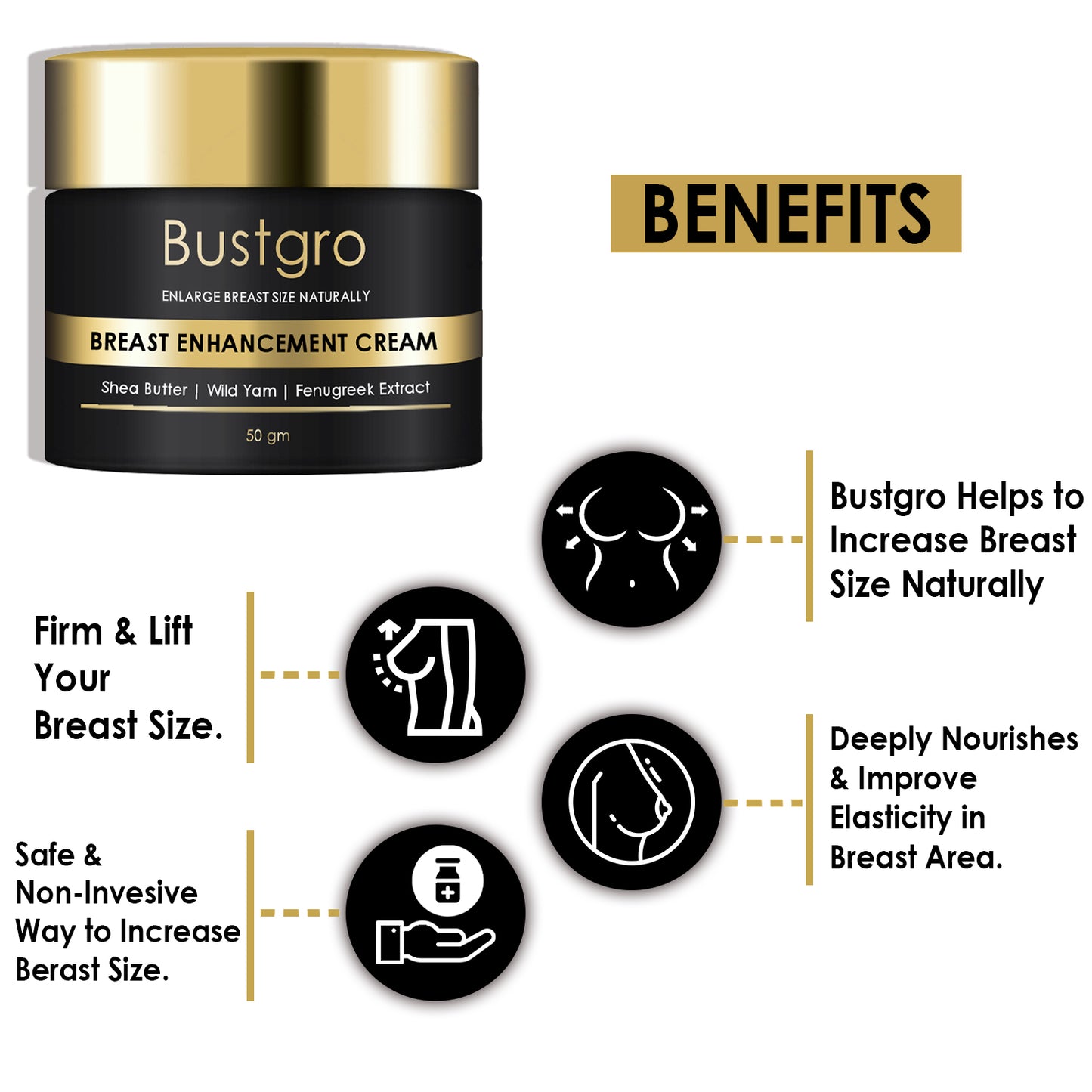 Bustgro - Breast Enhancement Cream 50gm