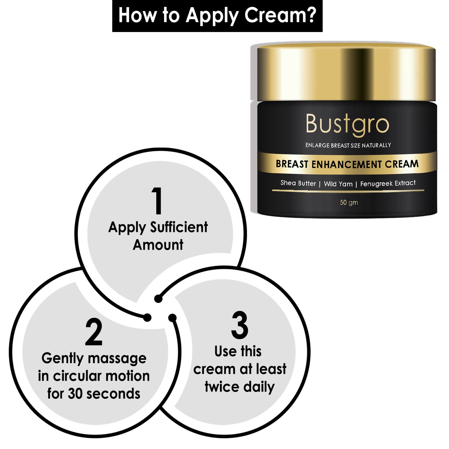 Bustgro - Breast Enhancement Cream 50gm