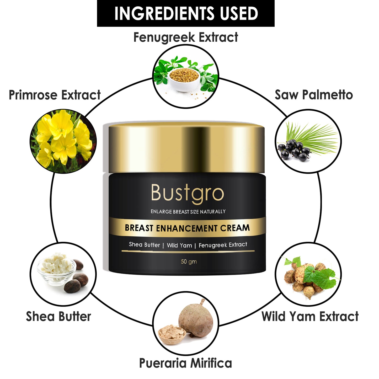 Bustgro - Breast Enhancement Cream 50gm